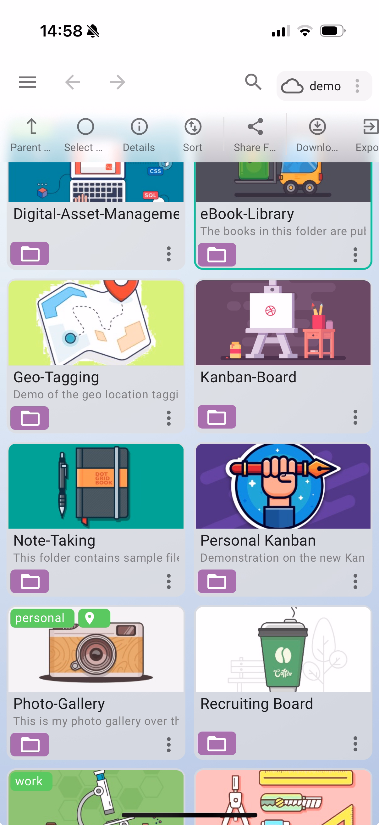 Mobile PWA version of TagSpaces Pro Web